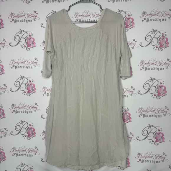 Angela Mara Italy dress grey tiered mesh with under slip soft buttery luxe - Picture 10 of 11